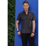 Efor Erkek GK 684 Slim Fit Antrasit Klasik Gömlek