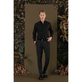 Efor Erkek GK 700 Slim Fit Siyah Klasik Gömlek - XS