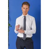 Efor Erkek Gk 719 Slim Fit Dokulu Pamuklulu Klasik Mavi Gömlek - 4XL