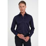 Efor Erkek Slim Fit %100 Pamuk Non Iron Kumaş Lacivert Gömlek Gk 734