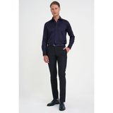 Efor Erkek Slim Fit %100 Pamuk Non Iron Kumaş Lacivert Gömlek Gk 734