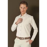 Efor Erkek Slim Fit %100 Pamuklu Bej Gömlek GK 711