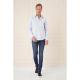 Efor Erkek Slim Fit %100 Pamuklu Non Iron Kumaş Kolay Ütülenebilir Klasik Mavi Gömlek Gk 735 - XS