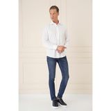 Efor Erkek Slim Fit %100 Pamuklu Non Iron Ütülenebilir Kumaş Klasik Beyaz Gömlek Gk 735