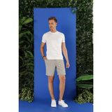 Efor Erkek Slim Fit Beli İpli Esnek Keten Gri Şort Bermuda 033 - 2XL