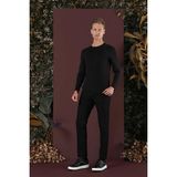 Efor Erkek Slim Fit Beli Lastikli Önden Pens Detaylı Esnek Pamuklu Siyah Pantolon P 1130 - 4XL
