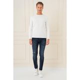 Efor Erkek Slim Fit Beş Cep Taşlama Eskitme Detaylı Lacivert Jean Kot Pantolon Denim 127 - 32