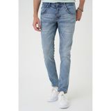 Efor Erkek Slim Fit Beş Cepli Likralı Yıkamalı Açık Mavi Jean Kot Pantolon Denim 129 - A. Mavi - 38