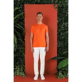 Efor Erkek Slim Fit Bisiklet Yaka Pamuklu Oranj Turuncu T-shirt Ts 823