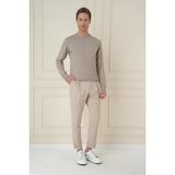 Efor Erkek Slim Fit Çift Pileli Yanlardan Tokalı Esnek Pamuk Bej Pantolon P 1167 - 34
