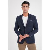 Efor Erkek Slim Fit Çift Yırtmaç Torba Cep Esnek Spandex Karışımlı Havacı Lacivert-1 Ceket C 697 - Lacivert - 1 - 54