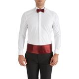 Efor Erkek Slim Fit Duble Manşet Ata Yaka Beyaz Damatlık Smokin Gömlek Gk 148 - 3XL