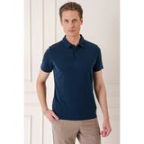 Efor Erkek Slim Fit Düğmeli Pamuklu Lacivert Polo Yaka Tişört Ts 879