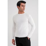 Efor Erkek Slim Fit Ekru / Kırık Beyaz Triko Kazak TR 888 - XL