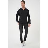 Efor Erkek Slim Fit Erkek Yaka Esnek Pamuklu Klasik Beyaz Siyah Gömlek Gk 737 - 4XL