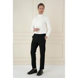 Efor Erkek Slim Fit Esnek Pamuklu Gofre Kumaş Siyah Pantolon P 1166