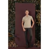 Efor Erkek Slim Fit Esnek Yünlü İnce Çizgili Kahverengi Pantolon P 1136