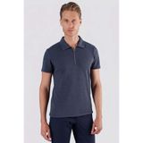 Efor Erkek Slim Fit Fermuarlı Pamuklu İndigo Mavi Polo Yaka Tişört Ts 871