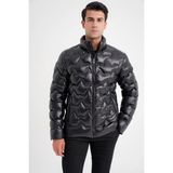 Efor Erkek Slim Fit Hakim Yaka Yan Cepli Kaz Tüyü Siyah Şişme Mont MT 175 - XL