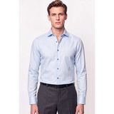 Efor Erkek Slim Fit İtalyan Yaka Açık Mavi Gömlek G 1610 - A. Mavi