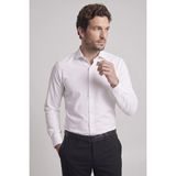 Efor Erkek Slim Fit İtalyan Yaka Pamuklu Kolay Ütülenebilir Beyaz Gömlek GK 761 - 4XL