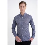 Efor Erkek Slim Fit Klapa Yaka Esnek Pamuklulu Siyah Çizgili Gömlek G 1599