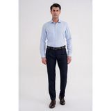 Efor Erkek Slim Fit Mavi Gömlek GK 758 - 4XL