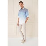 Efor Erkek Slim Fit Mavi Klasik Gömlek G 1575 - 4XL