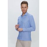 Efor Erkek Slim Fit Mavi Klasik Gömlek GK 673