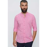 Efor Erkek Slim Fit Mercan %100 Pamuk Gömlek G 1498