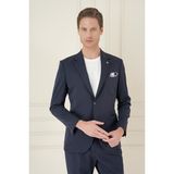 Efor Erkek Slim Fit Mono Yaka Çift Yırtmaç Torba Cep Casual Lacivert Ceket C 697 - 54
