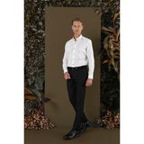 Efor Erkek Slim Fit Önden Pensli Çıtçıtlı %100 Pamuk Beyaz Gömlek GK 700 - XS