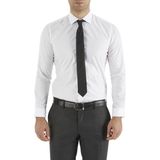 Efor Erkek Slim Fit Pamuk Saten Uzun Kol Klasik Beyaz Gömlek Gk 157