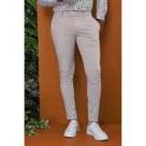 Efor Erkek Slim Fit Pamuklu Chino Taş Beyaz Pantolon P 1112