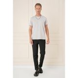 Efor Erkek Slim Fit Pamuklu Koyu Gri Tişört Ts 885 - 4XL