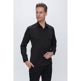 Efor Erkek Slim Fit Pamuklu Saten Klasik Siyah Gömlek Gk 624