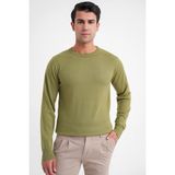 Efor Erkek Slim Fit Ribanalı Haki Yeşil Yünlü Bisiklet Yaka Triko Kazak TR 875 - 3XL