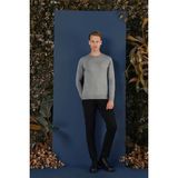 Efor Erkek Slim Fit Ribanalı Yünlü Bisiklet Gri Triko Kazak TR 858