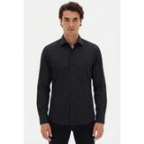 Efor Erkek Slim Fit Siyah Gömlek GK 2025 - 4XL