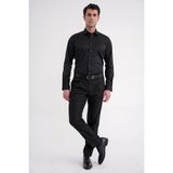 Efor Erkek Slim Fit Siyah Gömlek GK 753