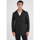Efor Erkek Slim Fit Siyah Kaban KA 093
