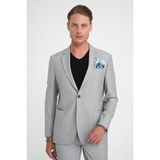 Efor Erkek Slim Fit Torba Cep Esnek Pamuk Düz Gri Blazer Ceket C 712 - 54