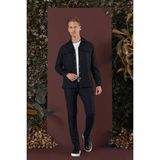 Efor Erkek Slim Fit Yan Cepli Çıtçıtlı Apaş Yaka Lacivert Gömlek Ceket G 1560 - 2XL