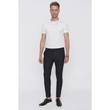 Efor Erkek Slim Fit Yan Cepli Esnek Pamuklu Dokulu Siyah Kumaş Pantolon P 1098 - 33