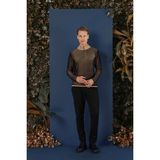 Efor Erkek Slim Fit Yarım Fermuarlı Camel Kahverengi Triko Kazak TR 859 - 3XL