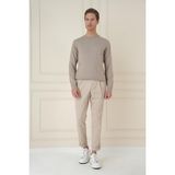 Efor Erkek Slim Fit Yünlü Taş Kırık Beyaz Triko Kazak TR 875 - XL