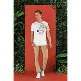 Efor Erkek TS 858 Beyaz Spor T-Shirt - 4XL