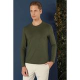 Efor Erkek TS 870 Slim Fit Haki Spor T-Shirt