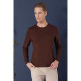 Efor Erkek TS 870 Slim Fit Kahve Spor T-Shirt - Kahverengi