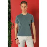 Efor Erkek Ts 878 Slim Fit Gri Spor T-shirt - 4XL